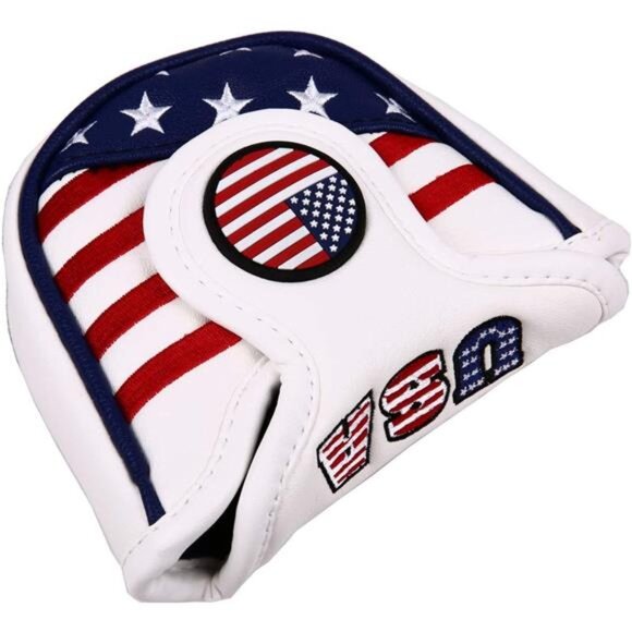 USA Stars and Stripes Magnetic Closure Golf Mallet Putter Head Cover for Odyssey - Picture 3 of 5